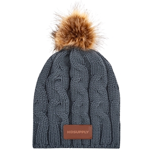WNT - LADIES CAMERON CABLE KNIT POM BEANIE