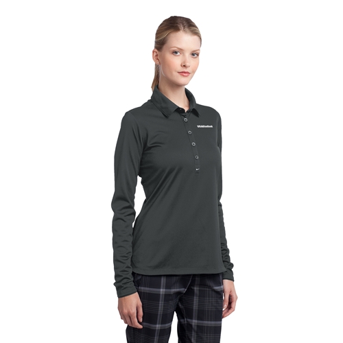 LADIES NIKE DRYFIT STRETCH TECH L/S POLO