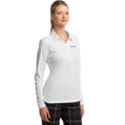 LADIES NIKE DRYFIT STRETCH TECH L/S POLO