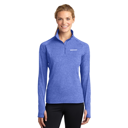 SPORT TEK LADIES SPORT WICK 1/2 ZIP PULLOVER