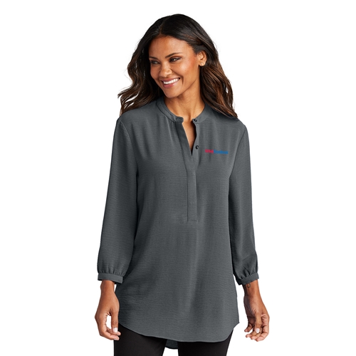 LADIES 3/4 SLEEVE TEXTURED CREPE TUNIC