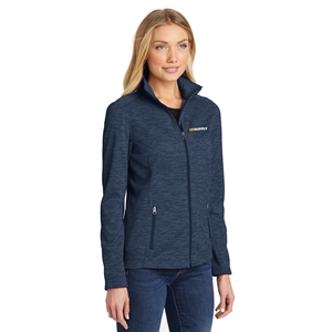 LADIES STRIPE FLEECE JACKET