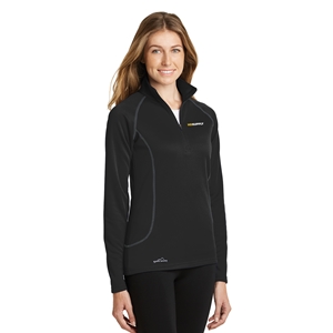 LADIES EDDIE BAUER 1/2 ZIP BASE LAYER FLEECE