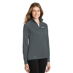 LADIES EDDIE BAUER 1/2 ZIP BASE LAYER FLEECE