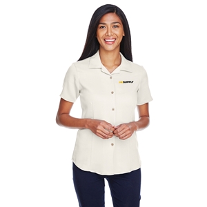 LADIES HARRITON BAHAMA CORD CAMP SHIRT