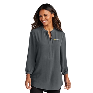 LADIES 3/4 SLEEVE TEXTURED CREPE TUNIC