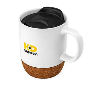 CORK BOTTOM MUG WITH LID